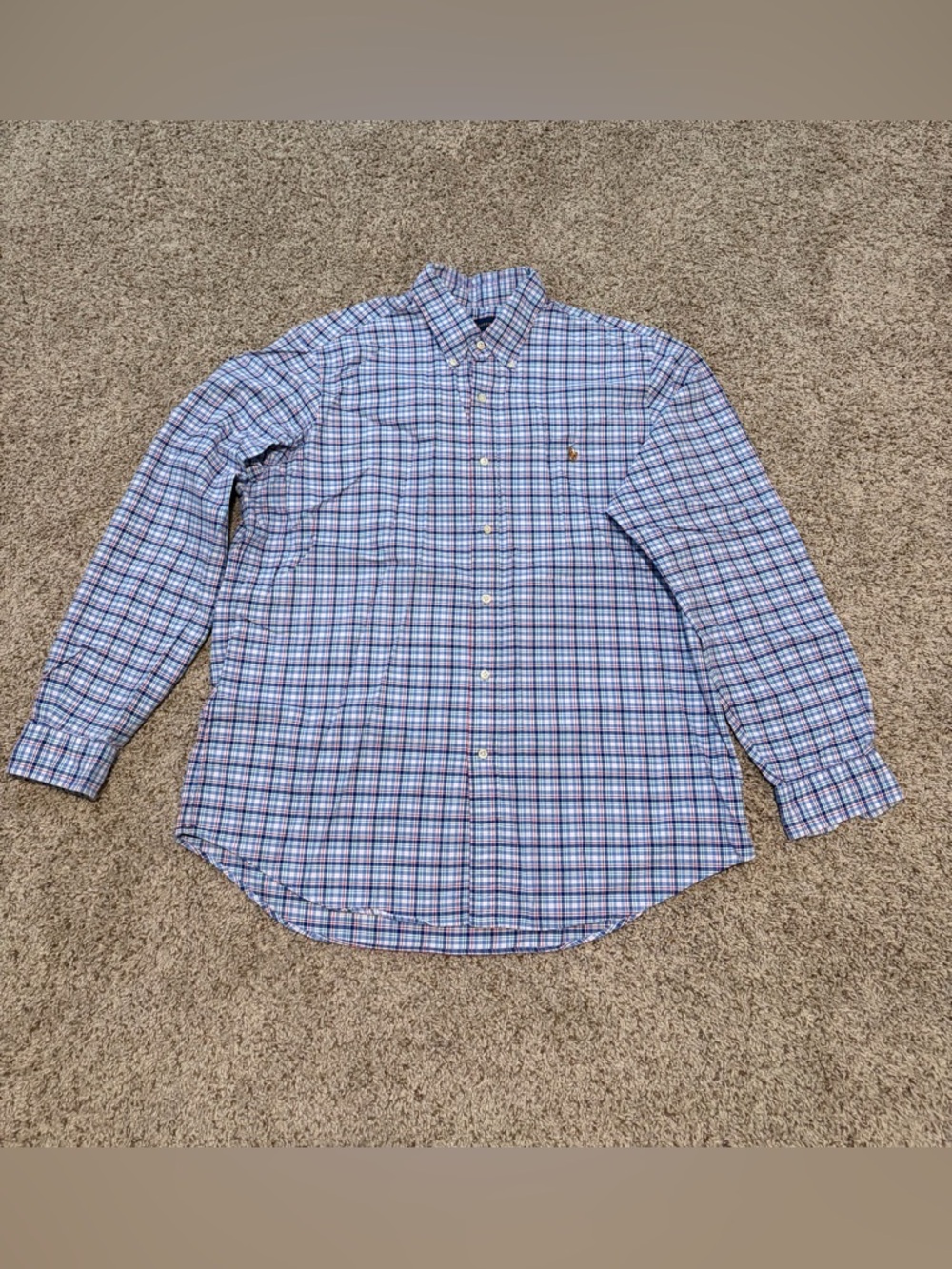 Polo by Ralph Lauren Light Blue Multicolor Plaid Button-Down Shirt